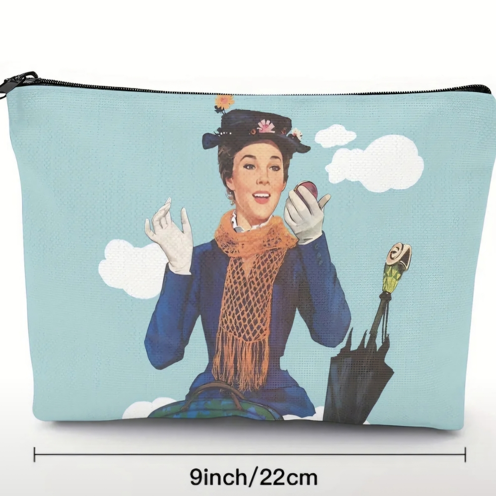 Charming Blue Cosmetic Bag with Iconic Design - Picture 3 of 4